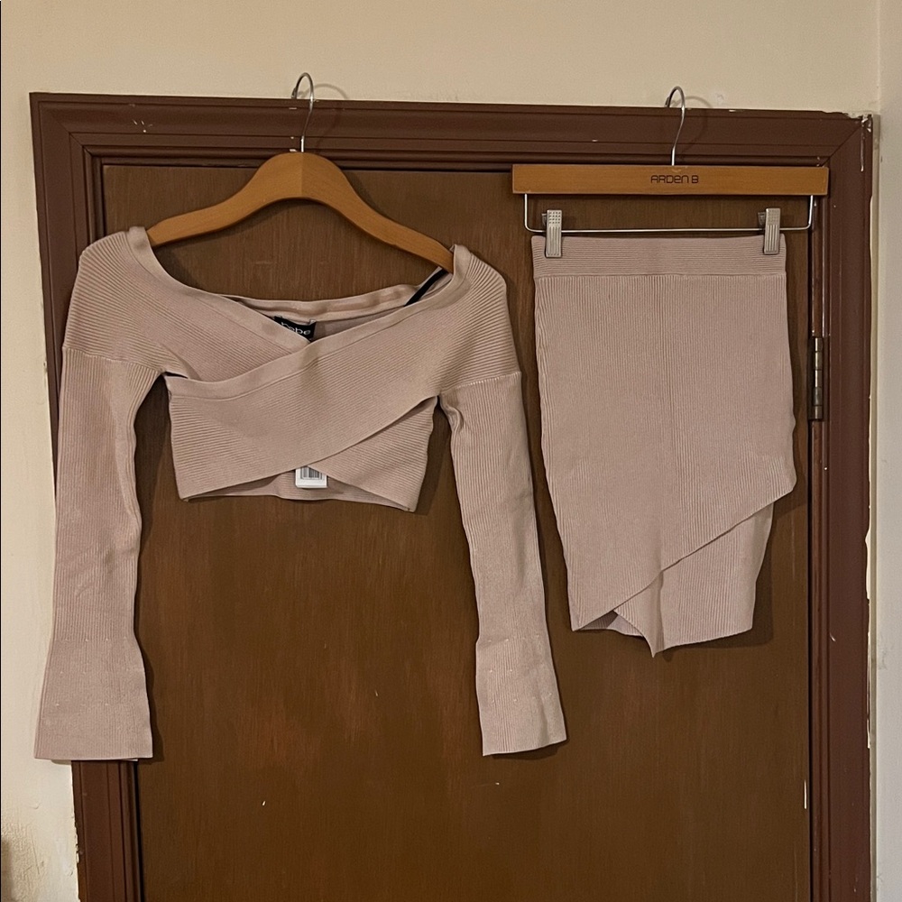 Bebe Beige Textured Fabric
